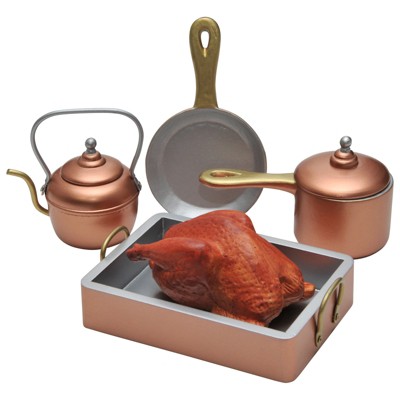 The Queen's Treasures 18 In Doll 7 Pc Kitchen Pots, Pans, Food Accessory