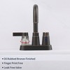 2-Handle Bathroom Sink Faucet 360 Degree High Arc Swivel Spout Centerset 4 Inch Vanity Faucet - 3 of 4