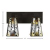 Toltec Lighting Apollo 2 - Light Vanity in  Dark Granite with 5" Square Fiesta Art Glass Shade - 2 of 2