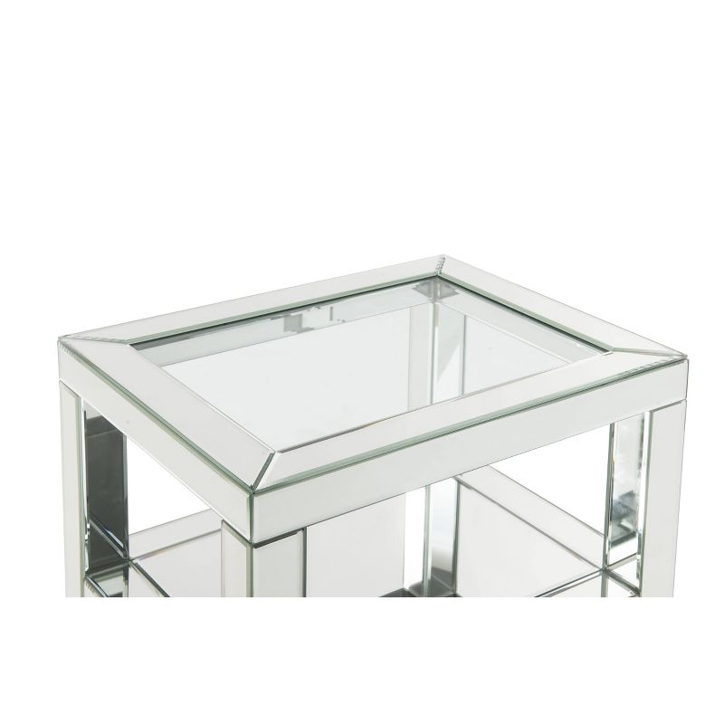 18&#34; Noralie Accent Table Faux Mirrored Diamonds - Acme Furniture, 4 of 7