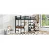 TIRAMISUBEST Twin Siz Loft Bed with Bulit-in Desk and Storage Shelves, Metal Loft Bedframe with Ladder and Guardrails for Kids - 4 of 4