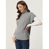 Allegra K Women's Turtleneck Twist Sleeveless Vest Solid Color Knit Pullover Casual Sweater - 3 of 4