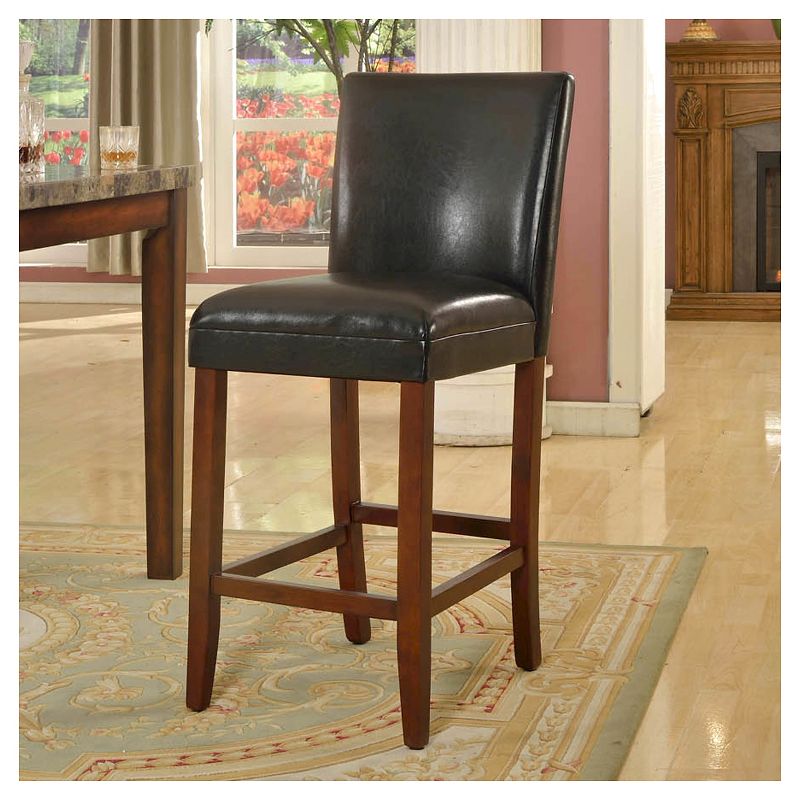 29" Faux Leather Barstool - HomePop, 2 of 4