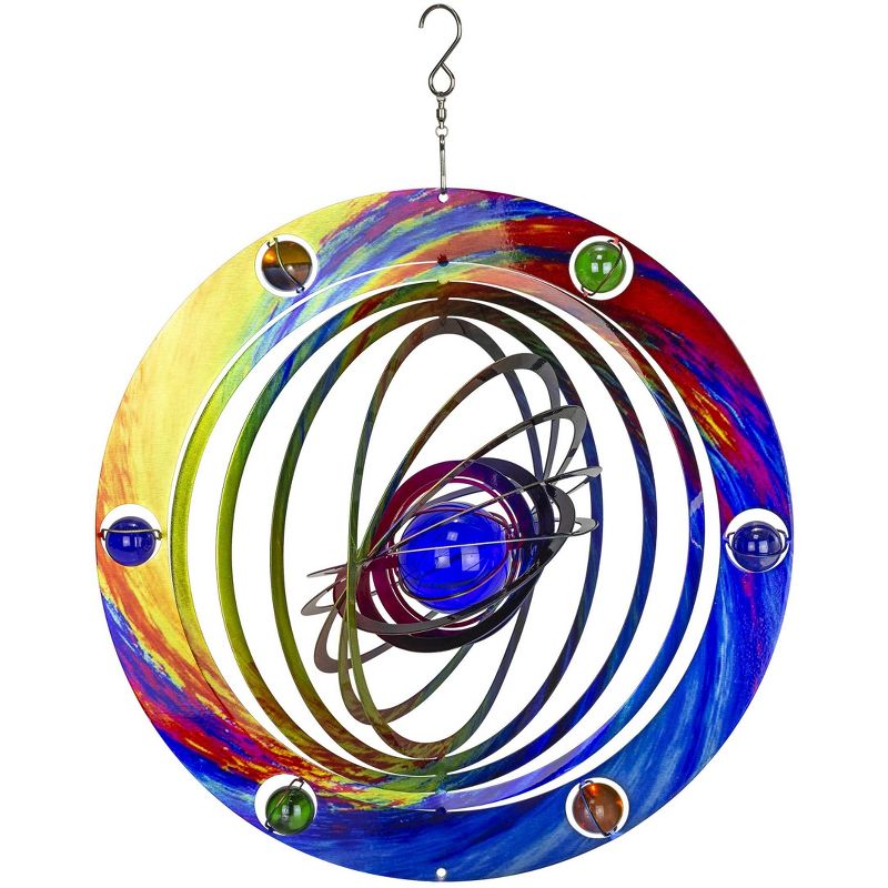 VP Home Kinetic 3D Metal Outdoor Garden Decor Wind Spinner, Multicolored, 4 of 6