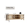 Nasitip Rattan TV Stand for Living Room, Boho Entertainment Center with Rattan Door and Adjustable Shelves, Media Console with 2-Tier Open Storage - 2 of 4