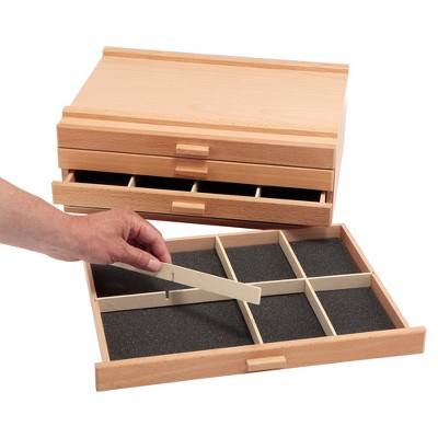 Natural Birch 4-Drawer Stackable Artist Storage Chest