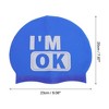 Unique Bargains Silicone Waterproof Letter Swimming Cap 1 Pc - 4 of 4