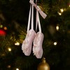 Kurt Adler Resin Ornament for Christmas Tree, Ballet Shoes, Pink - 3 of 3