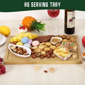 Acacia Wood Noodle Board - Stove Top Cover with Handles, Electric & Gas Stove Compatible, Counter & RV Use, Decorative Tray - 1 of 4