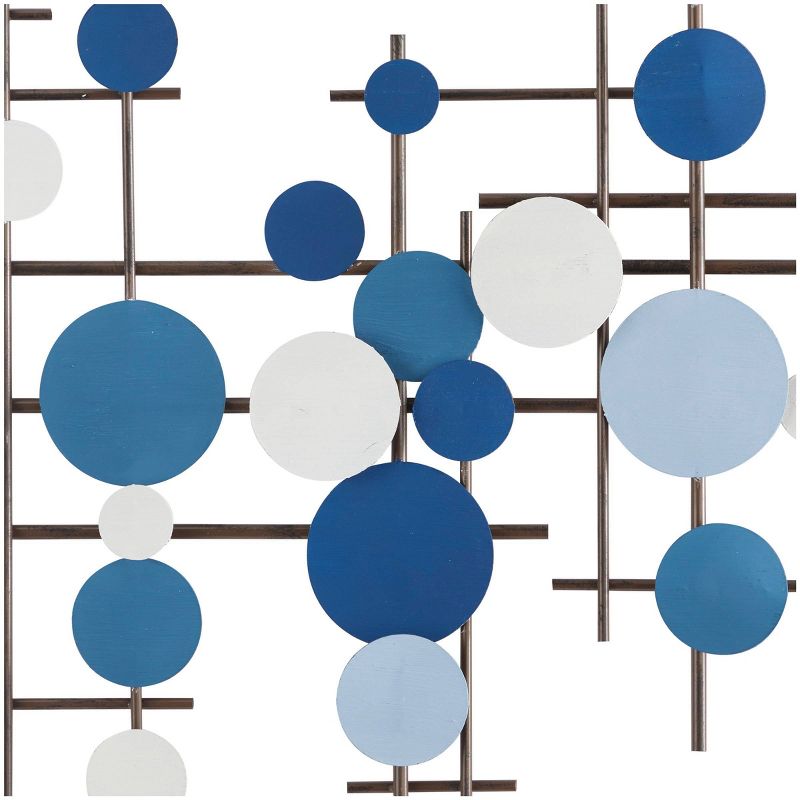 Metal Geometric Overlapping Circle Wall Decor Blue - CosmoLiving by Cosmopolitan, 3 of 6