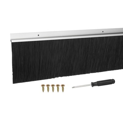 Unique Bargains Aluminum Alloy H-Shape Holder PP Bristle Rust-resistant Door Sweep 1 Pc