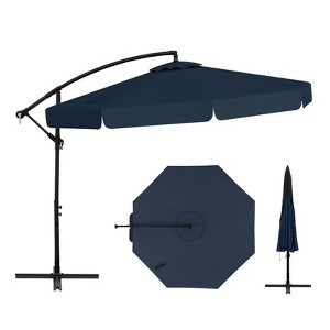 Tangkula 10FT Offset Hanging Umbrella Patio Cantilever Umbrella w/ Easy Tilt Adjustment - 1 of 4