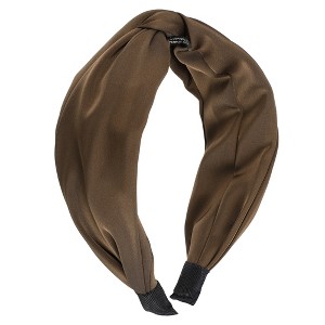 Unique Bargains Women's Satin Twist Headband Hairband 1.2" Wide - 1 of 4