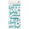 Thickers Shimelle Glitter Girl Phrases Stickers - Teal Glitter, 58pcs - 2 of 2