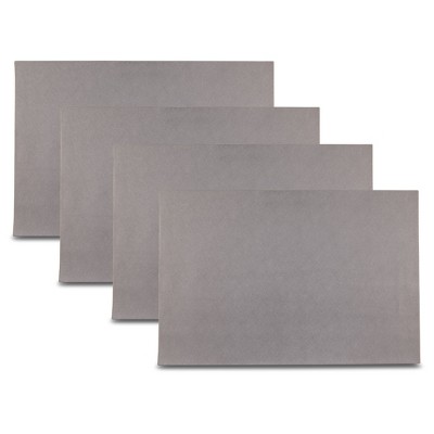 Dainty Home Manhasset Reversible Premium Vegan Leather 12" x 18" Placemats Set of 4