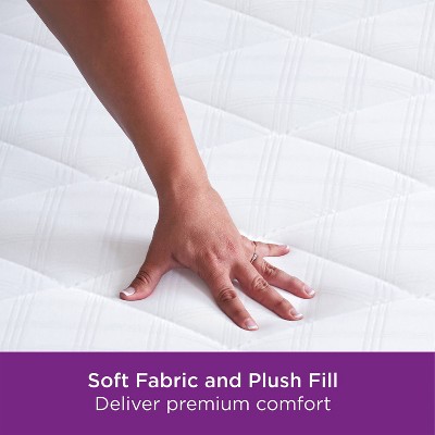 Queen White Polyester Temperature Balancing Mattress Pad