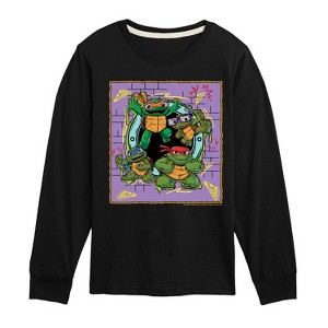 Boys' - Teenage Mutant Ninja Turtles Mutant Mayhem - Mini Badge Long Sleeve Graphic T-Shirt - 1 of 3