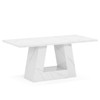 Lirago,63" Faux Marble Wood Desk-Spacious Office Desk, Executive Desk, Conference Table with Trapezoidal Legs - 4 of 4