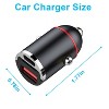 iMountek"2Pcs 100W USB Type-C Car Charger QC4.0 PD3.0 Dual Port Fast Charging Adapter for iPhone, Samsung"Black - 3 of 4