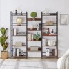 5 Tier Bookcases and Bookshelves, Large Etagere Bookshelf Open Display Rack with Metal Frame, Rustic Standing Bookshelves - 3 of 4