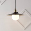 JONATHAN Y Hadley 14.5" 1-Light Scandinavian Farmhouse Iron/Frosted Glass LED Pendant: Modern Chandelier Ceiling Lighting - 2 of 4