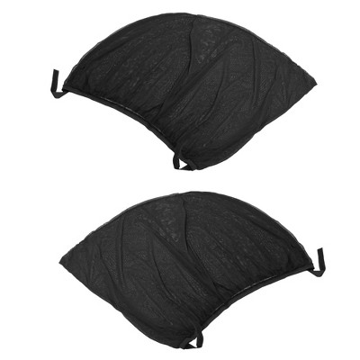 Unique Bargains Sun Shade Car Side Window Rear Breathable Mesh Anti-UV Protect Sunshade Cover Cars Curtain Net Universal 51.18"x21.65" Black 1 Pair