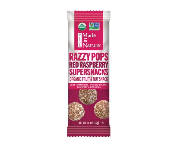 Made in Nature Red Raspberry Razzy Pops - 1.6oz Bag