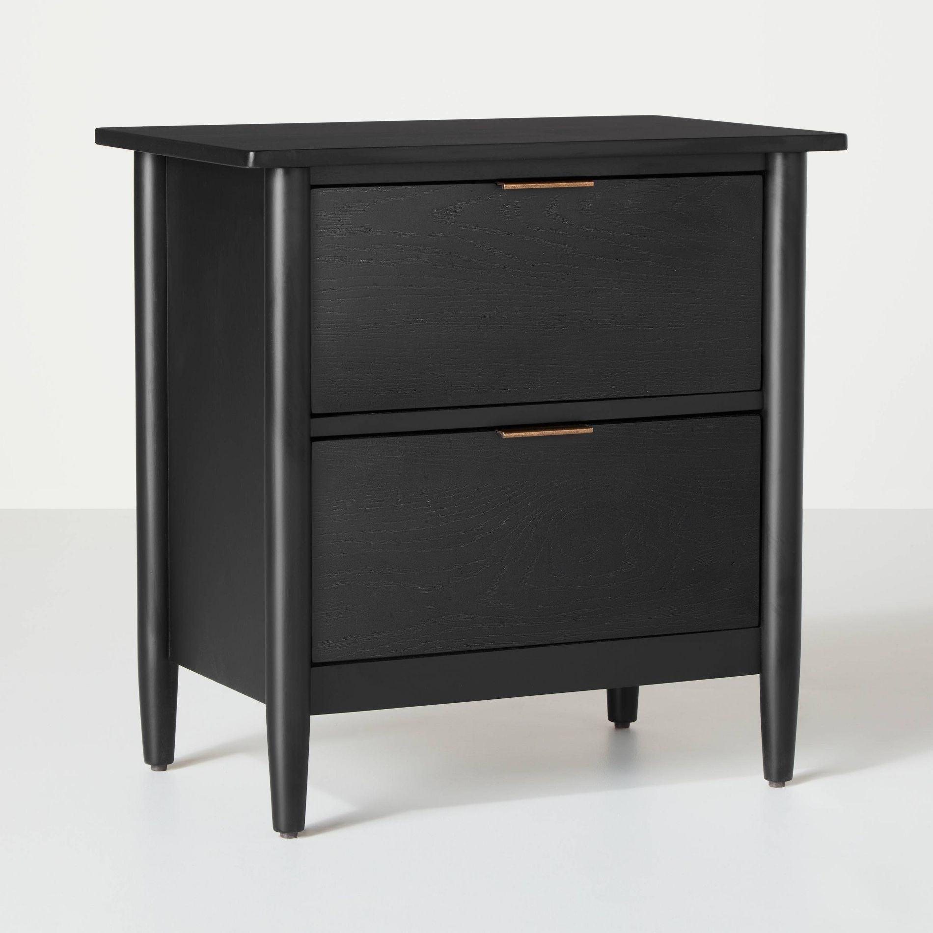 6pc Wood Nightstands with Drawers Black - Hearth & Hand™ with Magnolia