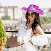 Juvolicious Pink Cowboy Hat - Sparkly Metallic Cowgirl Hat for Costume, Birthday, Bachelorette Party Accessories (Adult Size) - 2 of 4