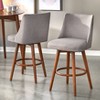 5pc Derby Counter Height Dining Set Walnut/Gray - Lifestorey - image 4 of 4