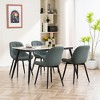 YOUNIKE Modern Upholstery Leather Dining Chairs Set of 2 Armless Kitchen Dining Room Chair Makeup Nail Tech Chair 19.29"Wx24.02"Dx33.07"H - 4 of 4