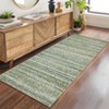 Machine Washable Runner Rugs 2x6 Modern Farmhouse Area Rugs with Non-Slip Backing Gradient Woven Hallway Rugs Non-Shedding Soft Low Pile Rug - 3 of 4