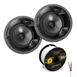 Polk Audio 80F/X-LS Vanishing 8" In Ceiling Speaker Pair with 14 Gauge Speaker Wire - 50 Feet - 1 of 4