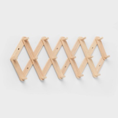 Wood 5 Hooks Rail Natural - Brightroom™ : Target