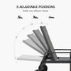 PURPLE LEAF Outdoor Chaise Lounge with Wheels for Outside 2 Pieces Aluminum Patio Lounge Chair with 5 Adjustable Position Recliner Side Table Included - 3 of 4