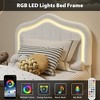 Twin Upholstered Bed Frame With Storage Drawer and Smart Led Headboard, Princess Twin Size Platform Bed Frames for Kids/Girls, Wooden Slats Support - 3 of 4