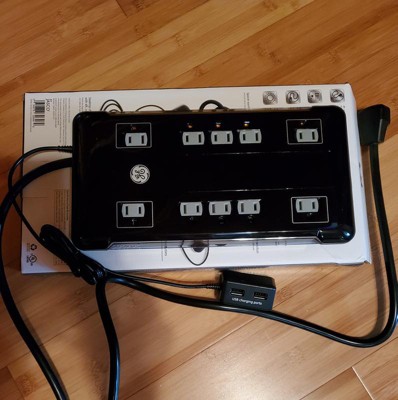 Ge 4 Outlet Surge Protector Power Strip With 2 Usb Ports : Target