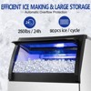 SOZT 24.4 in. Commercial Ice Maker 250 lb./24 H Stainless Steel Freestanding Ice Maker Machine with Full Cube Production - 2 of 4