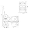 RISOKEYS Outdoor Collapsible Wagon Cart with 3-Piece Waterproof Liners and All-Terrain 360° Wheels,Foldable Utility Cart for Beach,Camping - 3 of 4
