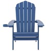 Sonkuki Patio Outdoor Folding Plastic Wood Adirondack Chair, Weather Resistant for Lawn, deck and Backyard - 2 of 4