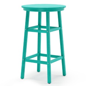 Arceso Outdoor Bar Table, 41.5" Round Weather Resistant PE Patio Table, Tall Bistro Table for Deck Pool Backyard Balcony - 1 of 4