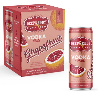 Deep Eddy Ruby Red Grapefruit RTD - 4pk/355ml Cans