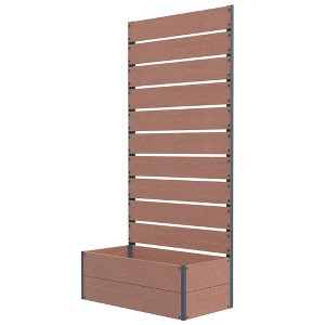 Trellis Planter for Climbing Plants, Raised Garden Bed with Trellis, Planter Box for Outdoor, 28.25" x 15" x 59" - 1 of 4