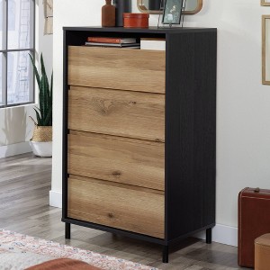 Acadia Way 4 Drawer Chest Raven Oak - Sauder: Smooth Metal Runners, Safety Stops, Laminated Surface - 1 of 4