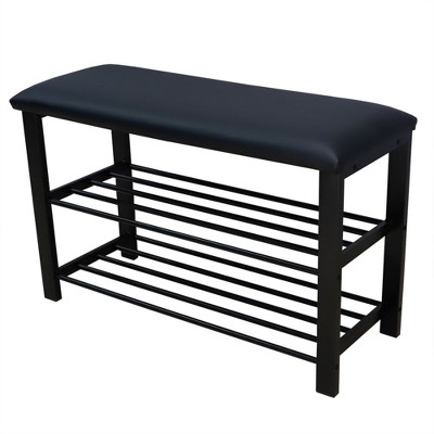 Metal shoe storage online bench