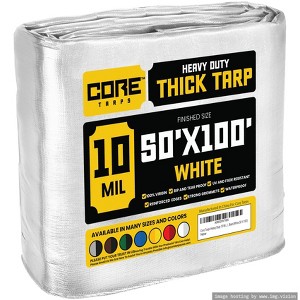 Core Tarps Heavy Duty 10 Mil Tarp Cover, UV Resistant, Rip Proof for Roof, Camping, Patio, Pool, Boat - 1 of 4