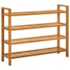 vidaXL Shoe Rack Shoe Storage Organizer Shoe Shelf for Closet Solid Oak Wood - 39.4" 31.5" - 2 of 4