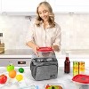 OPUX Insulated Lunch Box Men Women, Large Soft Cooler Bag Work School Picnic, Leakproof Tote Shoulder Strap Kid Adult - 3 of 4