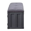 NicBex Storage Bench Modern Rectangle Stools with Metal Frame for Bedroom and Entryway, Gray - 2 of 4