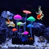 Unique Bargains Silicone Fluorescence Floating Aquarium Artificial Mushroom Fish Tank Decoration Multicolor - 2 of 4